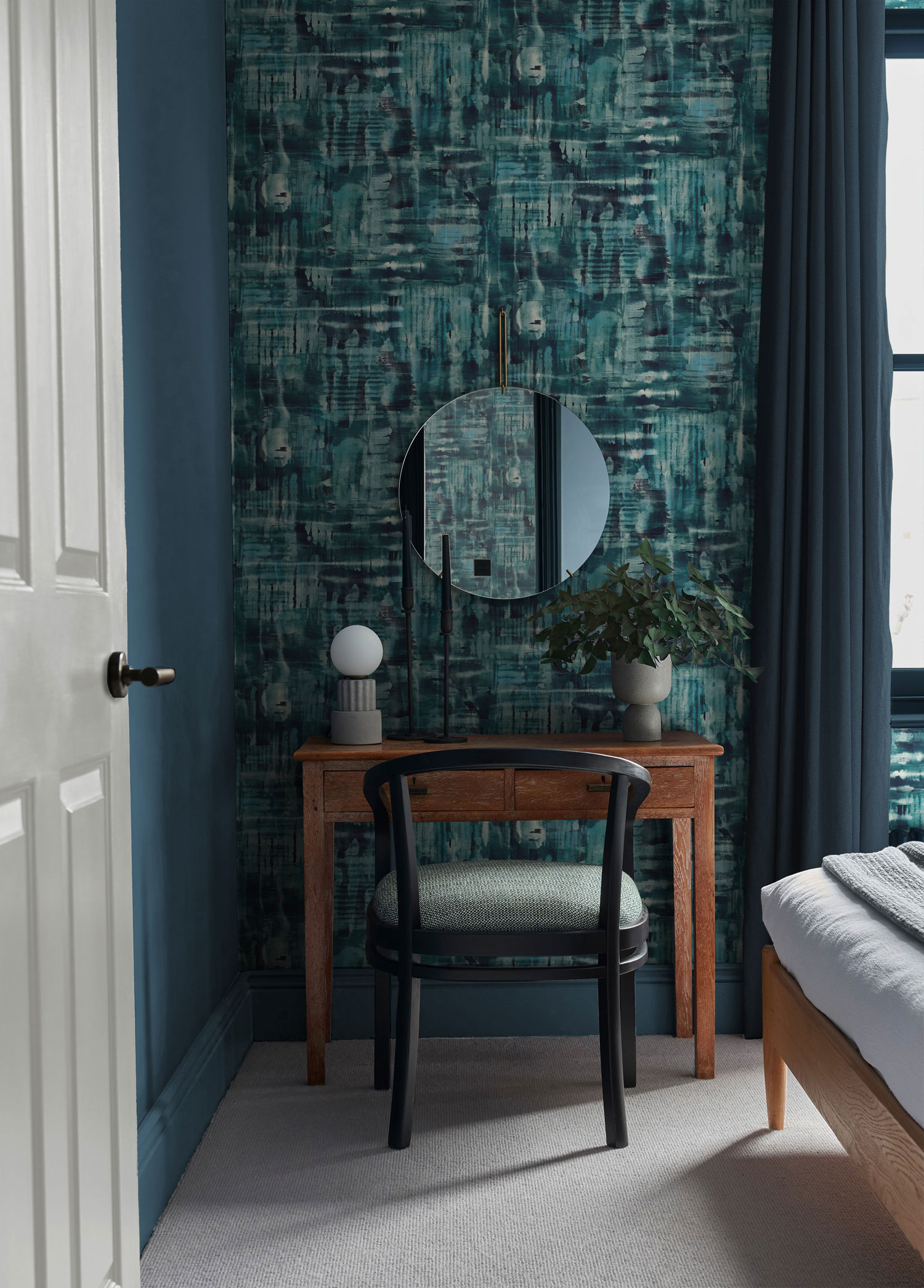 Blaugrüne Vliestapete, 121436, New Eden, Graham&Brown Premium