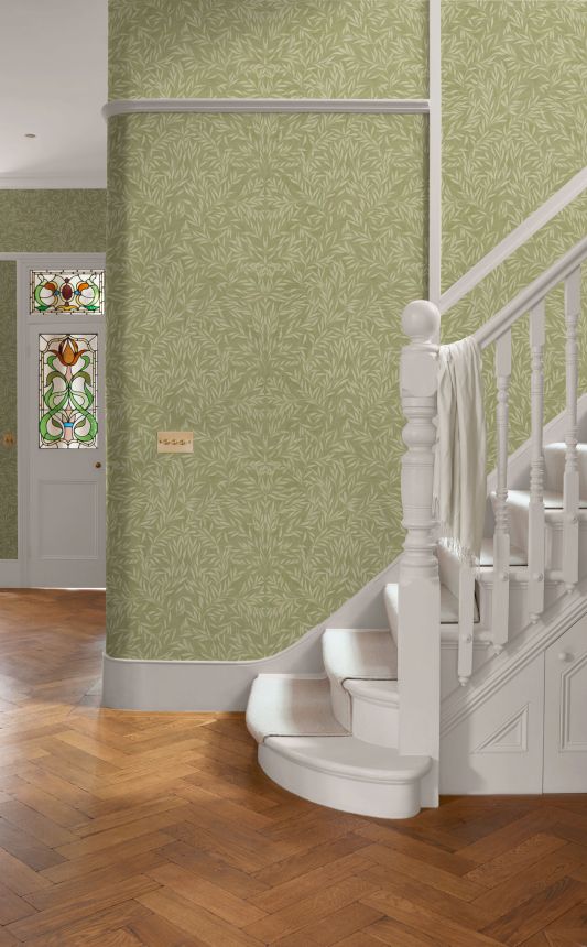 Grüne Vliestapete mit Blättern, 121441, New Eden, Graham&Brown Premium