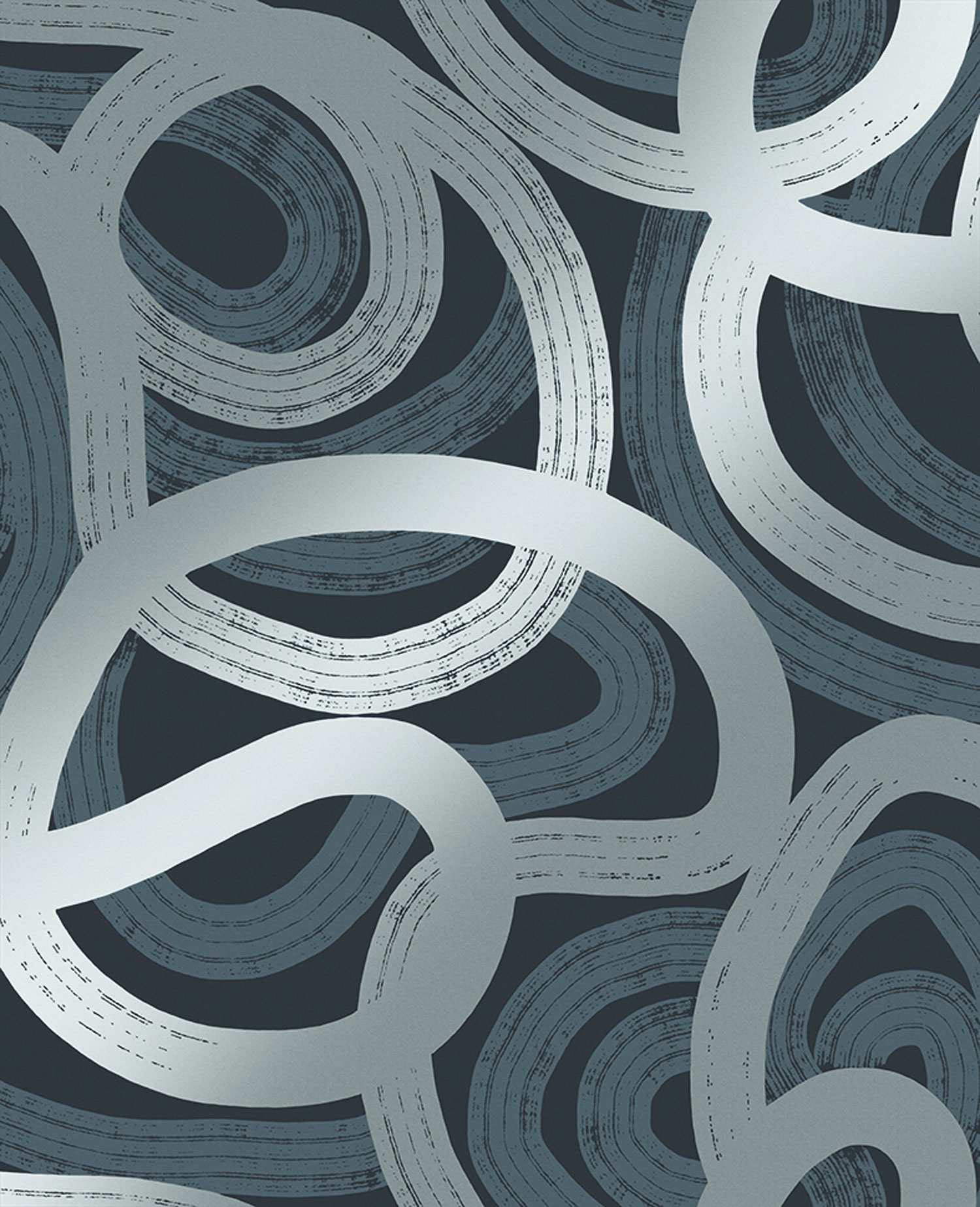 Blaue Vliestapete mit geometrischen Mustern, 121460, New Eden, Graham&Brown Premium