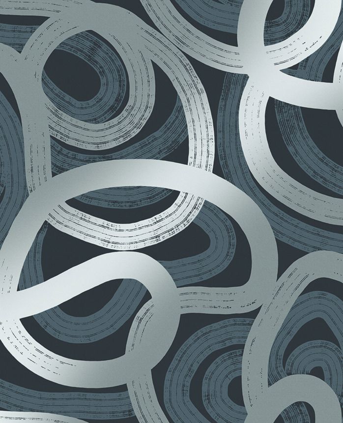 Blaue Vliestapete mit geometrischen Mustern, 121460, New Eden, Graham&Brown Premium