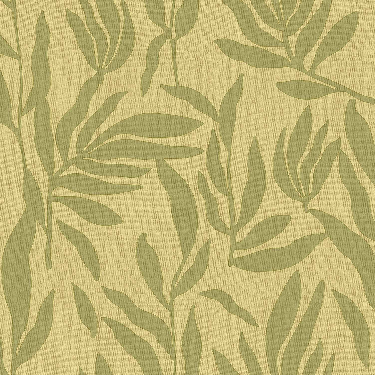 Gelbe Vliestapete, Zweige mit Blättern, 30145, Energie, Cristiana Masi by Parato