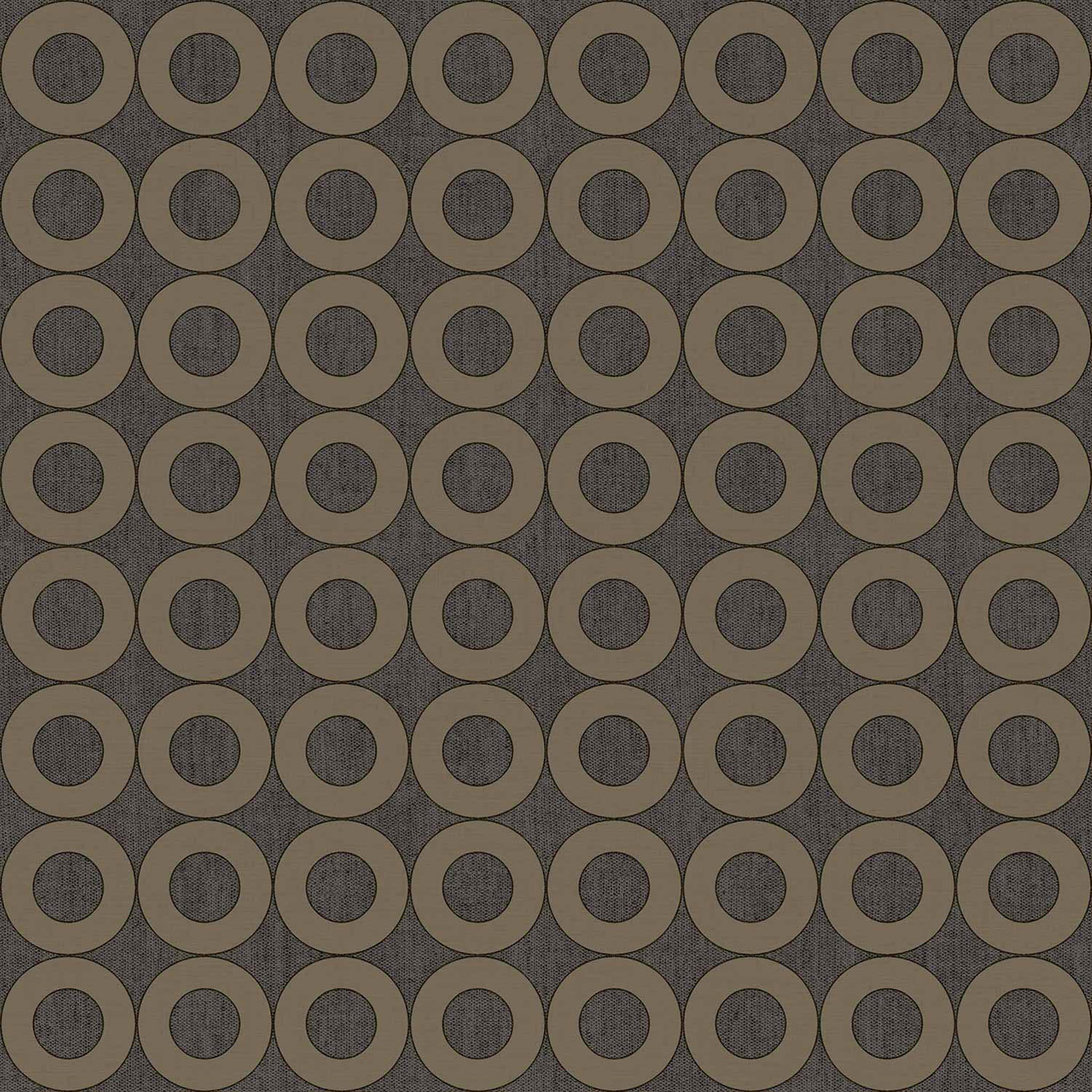 Schwarze Vliestapete mit Kreisen, 30169, Energie, Cristiana Masi by Parato