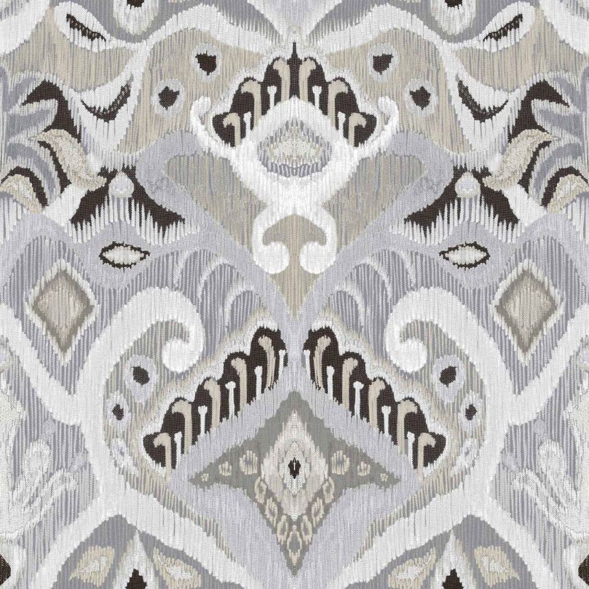 Graue Tapete mit Ornamenten, ethnischem Muster, 26421, Thai, Cristiana Masi by Parato