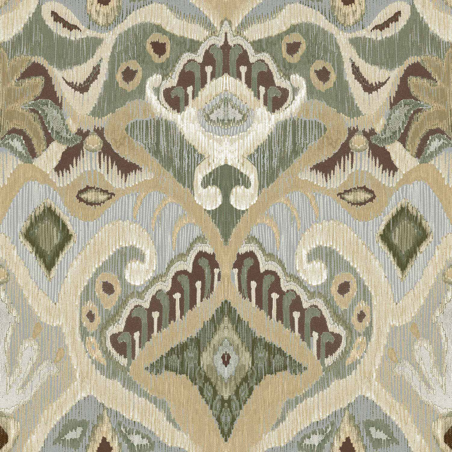 Grüne Tapete mit Ornamenten, ethnischem Muster,  26425, Thai, Cristiana Masi by Parato