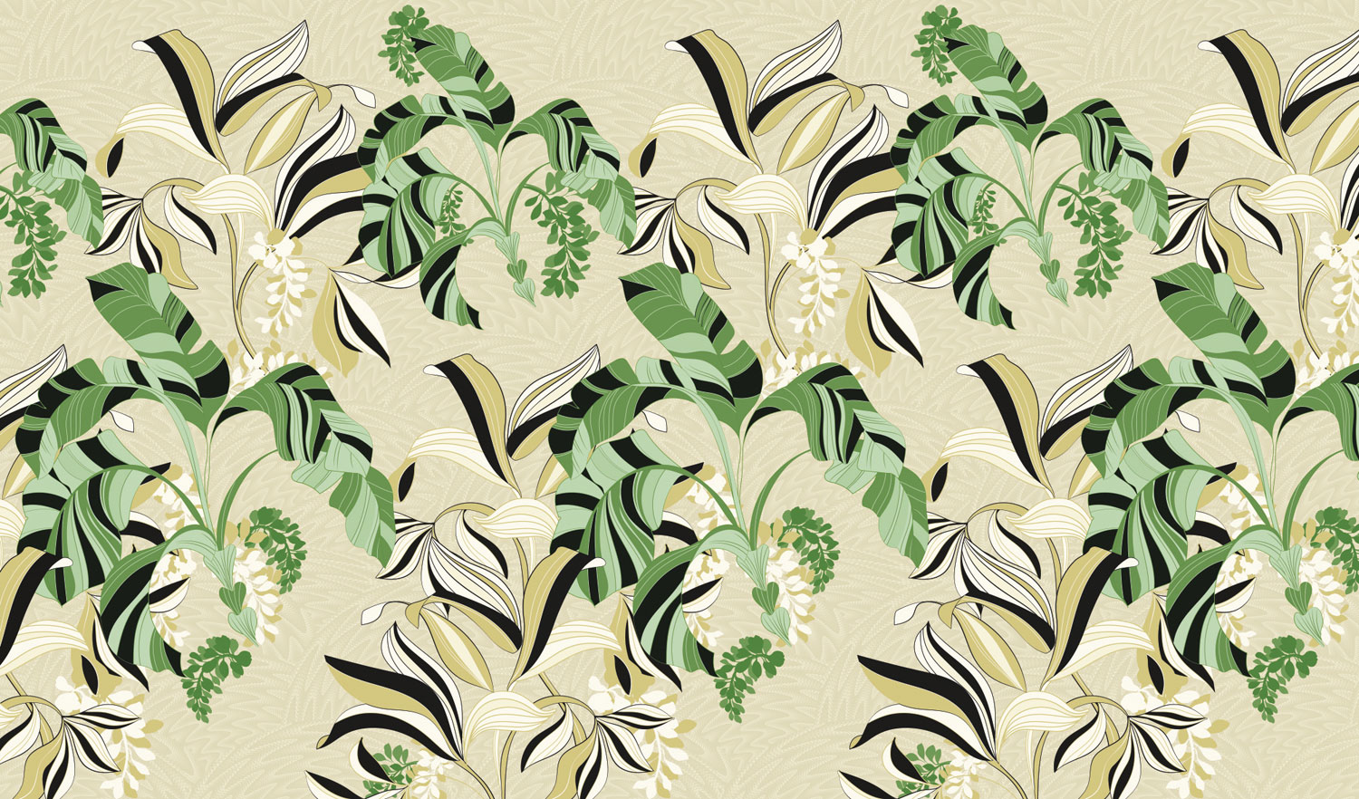 Luxus Fototapete mit Blumen und Blättern, Z77555, Savana, Zambaiti Parati