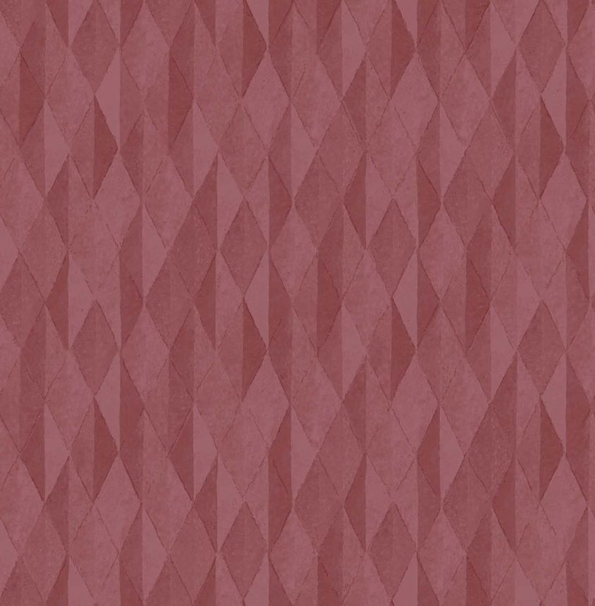 Weinrote Tapete mit geometrischem Muster, 333543, Festival, Eijffinger