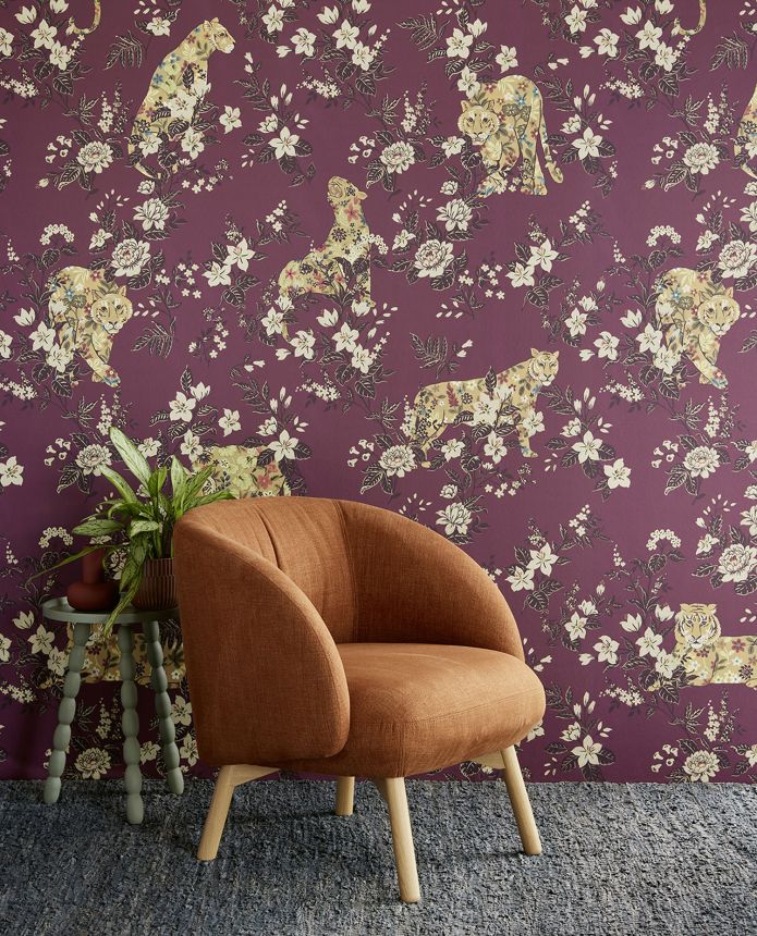 Weinrote Fototapete, Tiere, Blumen, 333551, Festival, Eijffinger