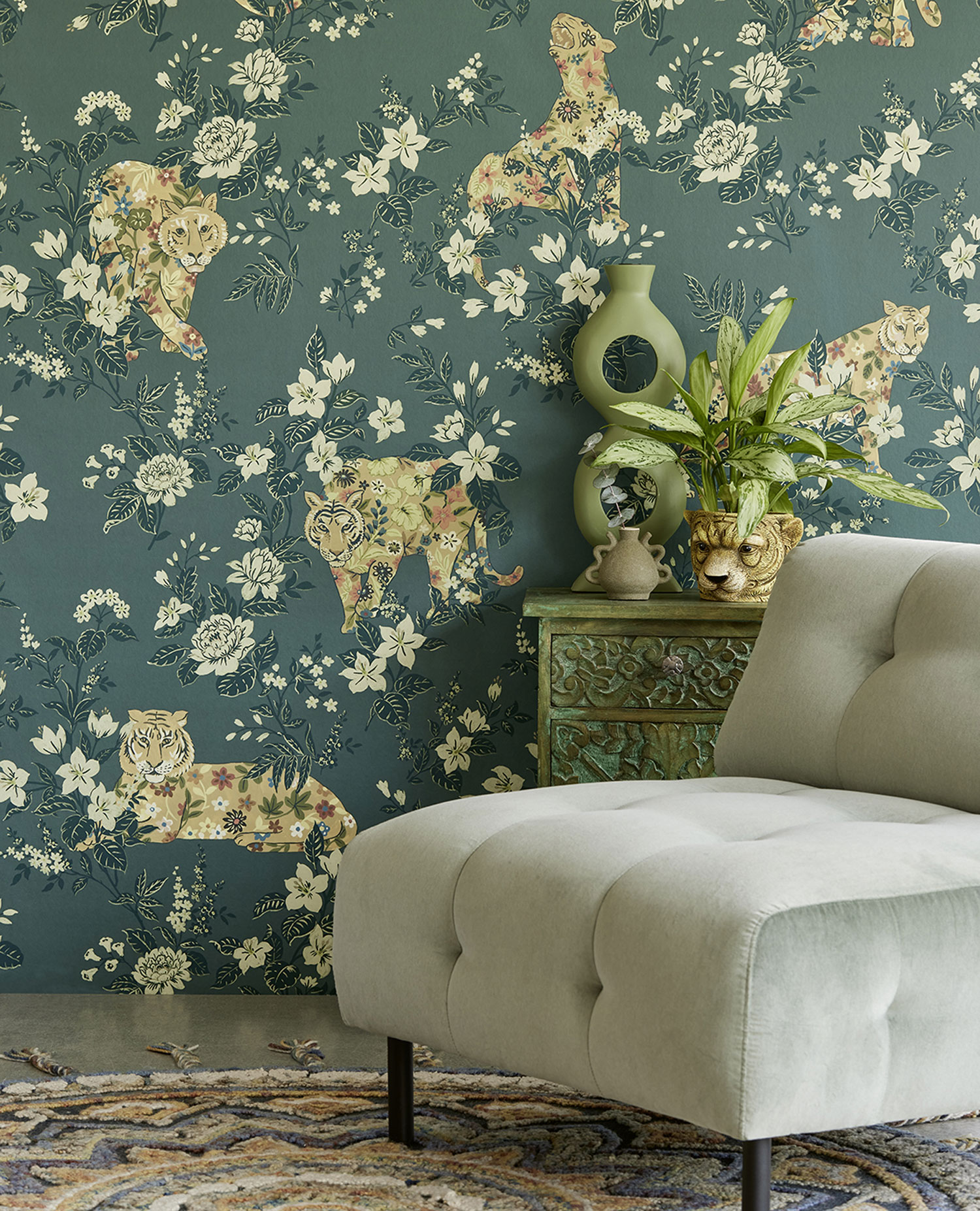 Grüne Fototapete, Tiere, Blumen, 333553, Festival, Eijffinger