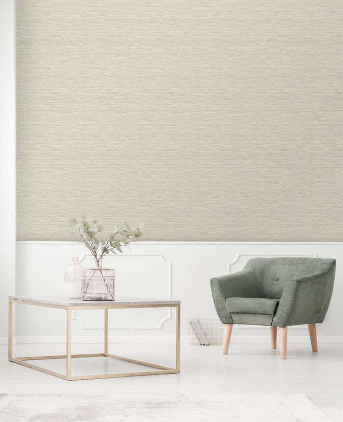 Vliestapete, grau-beige, Stoffimitat, NHW1010, Perla, Decoprint