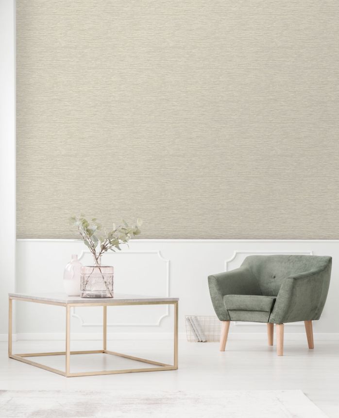 Vliestapete, grau-beige, Stoffimitat, NHW1012, Perla, Decoprint