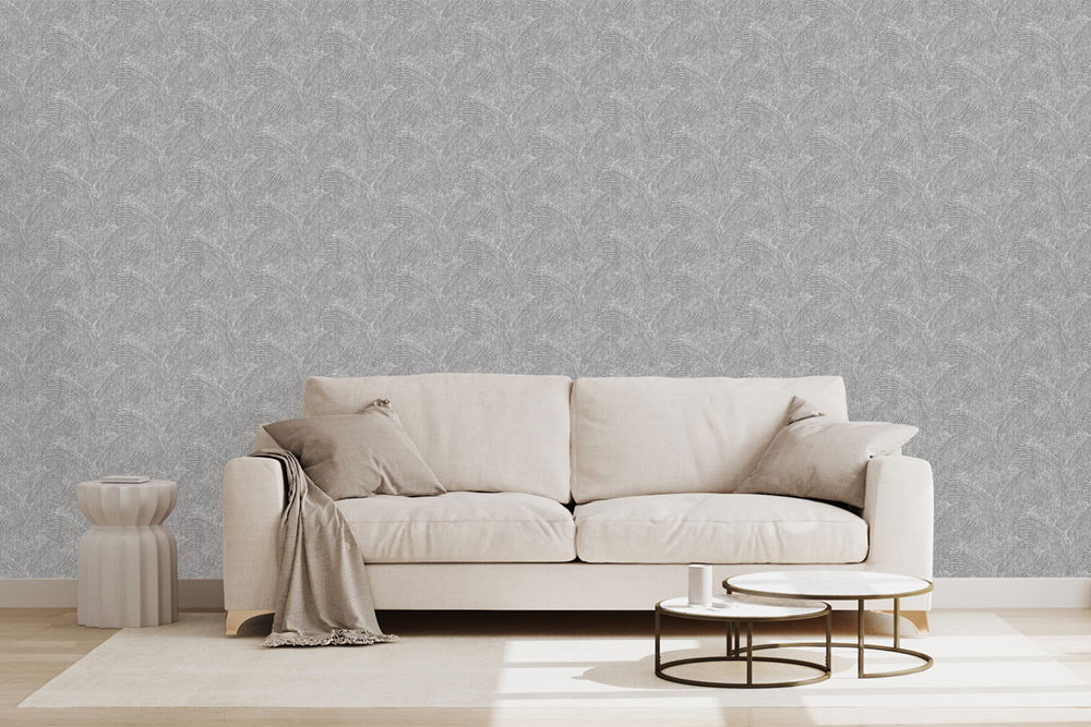 Grafische Vliestapete, grau, NHW1022, Perla, Decoprint