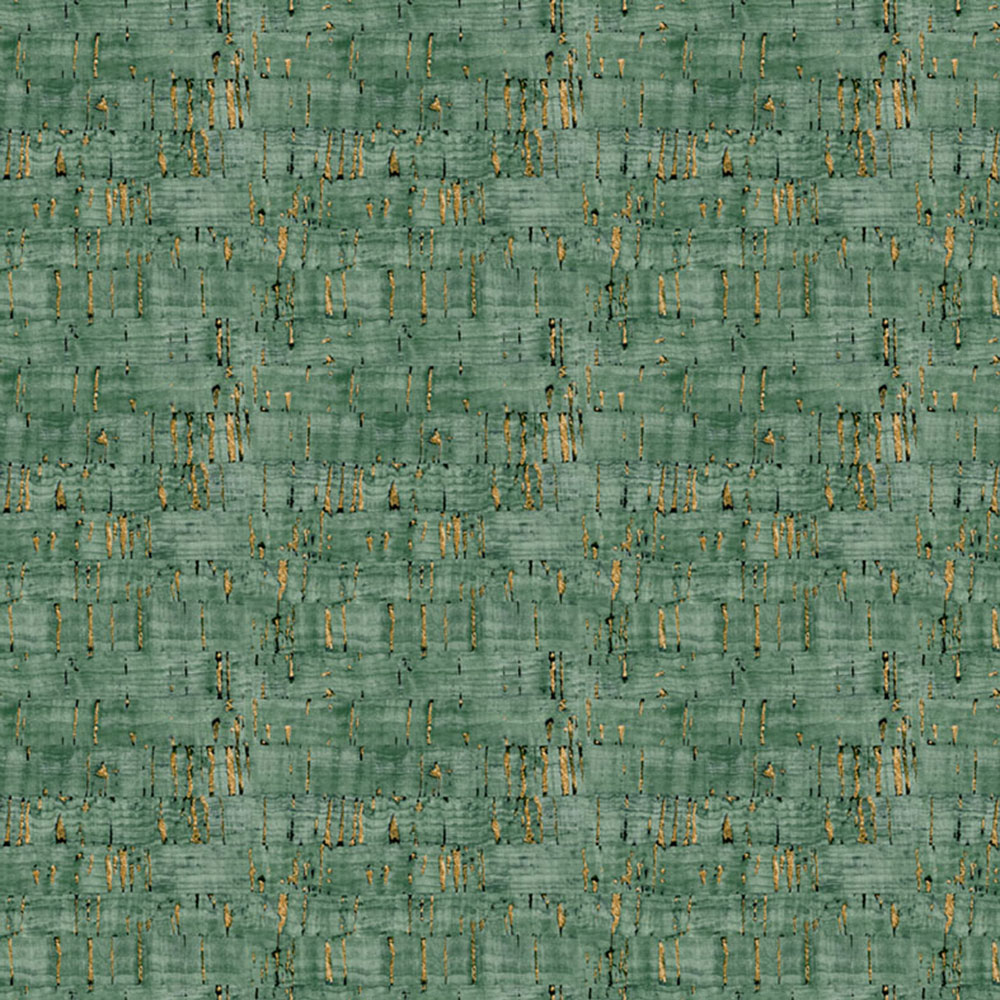 Tapete in grün-bronzener Korkoptik, NHW1030, Perla, Decoprint