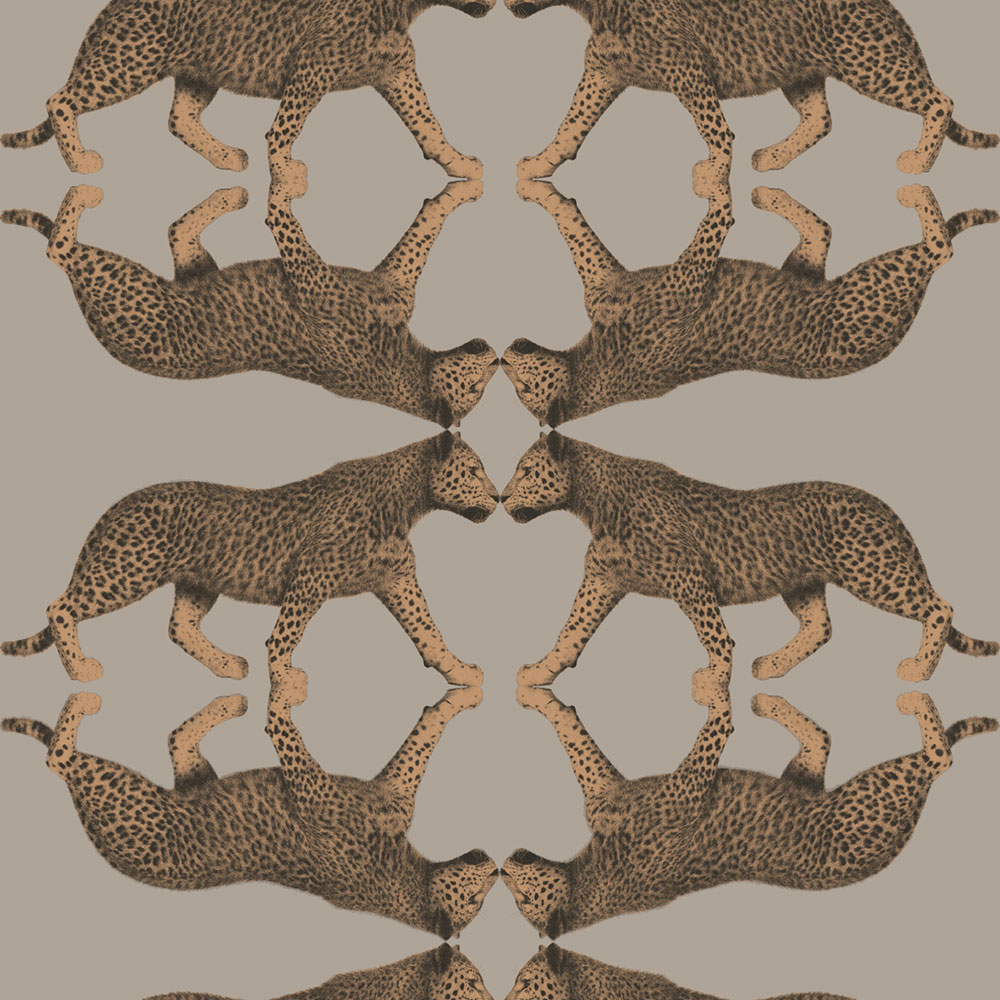 Vliestapete, braun-bronze, Leopard, NHW1033, Perla, Decoprint