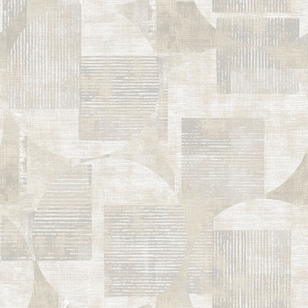 Grau-beige geometrische Vliestapete, RE25160, Reflect, Decoprint