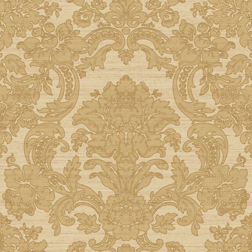 Gold-ockerfarbene Barocktapete, 33342, Tradizioni, Cristiana Masi by Parato