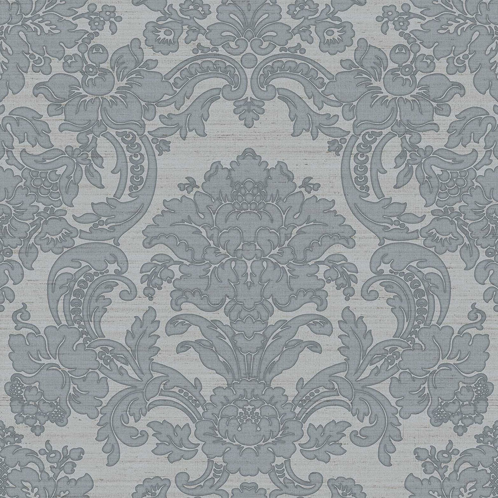 Graublaue Barocktapete, 33346, Tradizioni, Cristiana Masi by Parato
