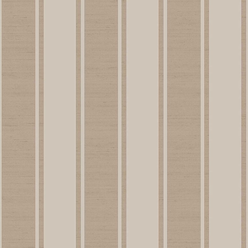 Gestreifte Tapete in Braun und Creme, 33364, Tradizioni, Cristiana Masi by Parato