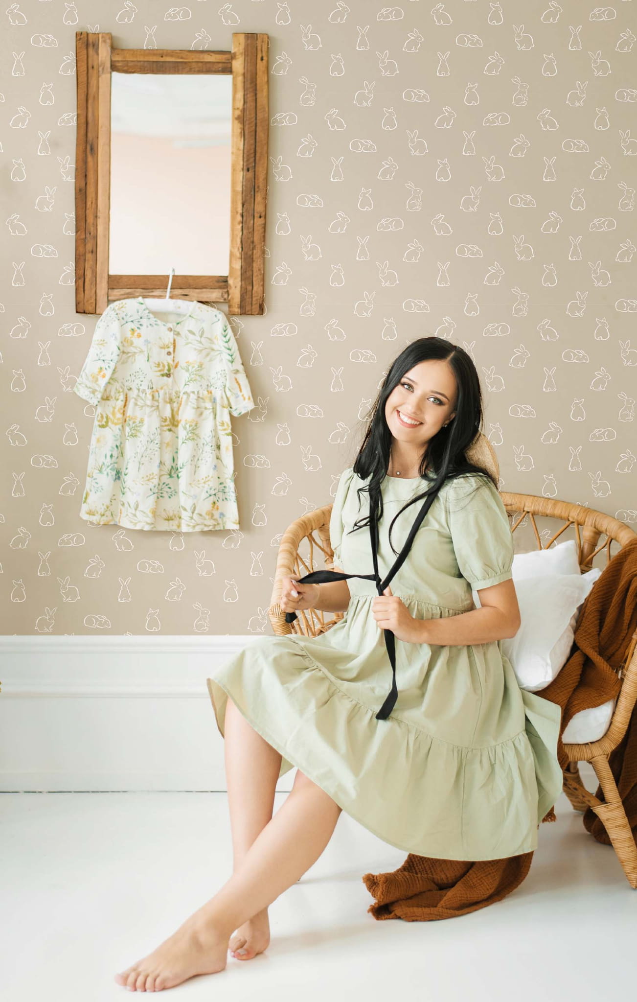 Graue Kindertapete mit Hasen, 17146, MiniMe, Cristiana Masi by Parato