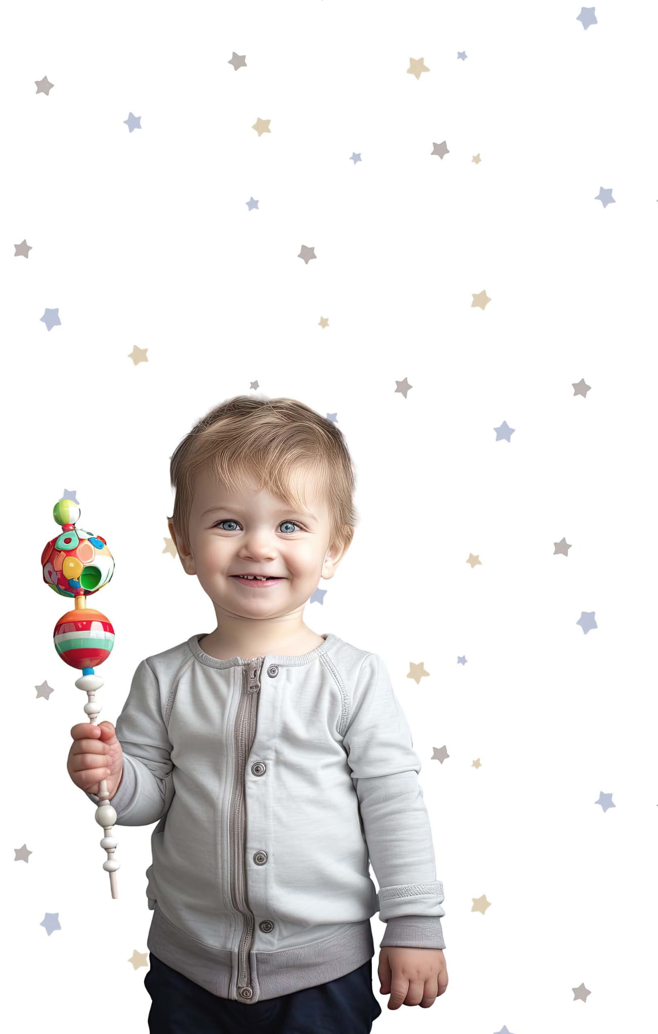 Weiße Vliestapete mit Sternen, 17161, MiniMe, Cristiana Masi by Parato