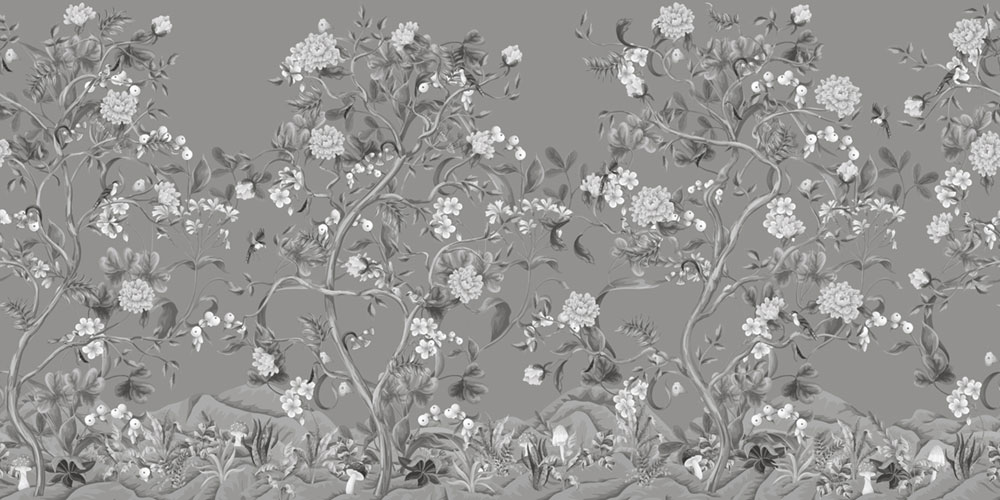 Luxus-Fototapete Landschaft mit Blumen, Z34980, Elie Saab 2