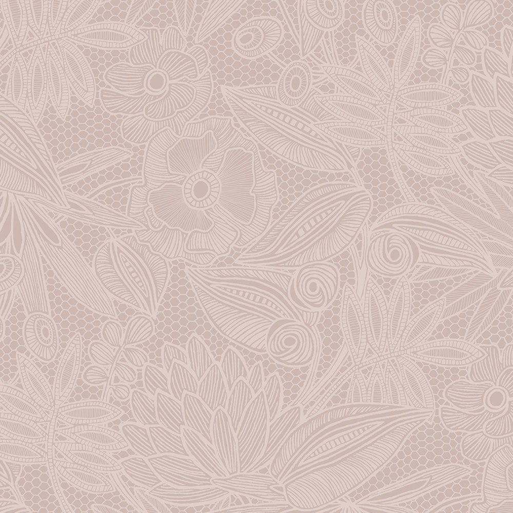 Rosa Vliestapete mit Blumenmuster, 340111, Gilded, Eijffinger