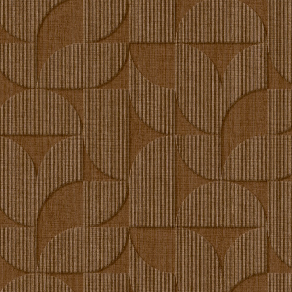 Braune geometrische Retro-Tapete, 333602, Revive, Eijffinger