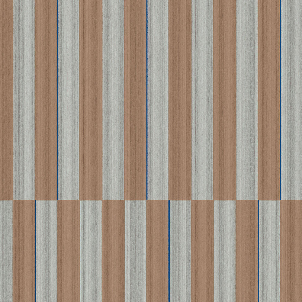 Blaubraun gestreifte Retro-Tapete, 333623, Revive, Eijffinger