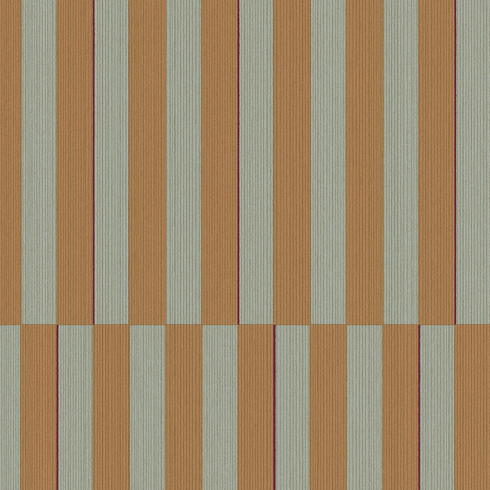 Braun-grün gestreifte Retro-Tapete, 333625, Revive, Eijffinger