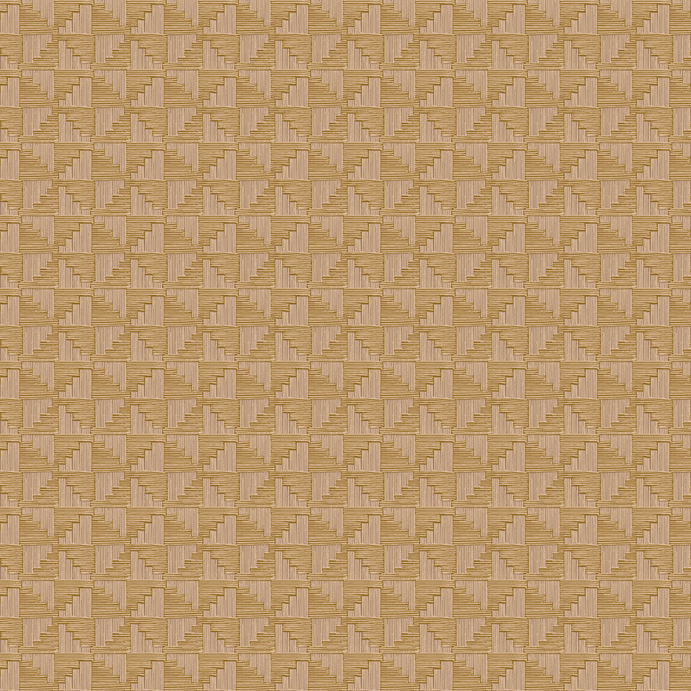 Ockerfarbene geometrische Retro-Tapete, 333652, Revive, Eijffinger