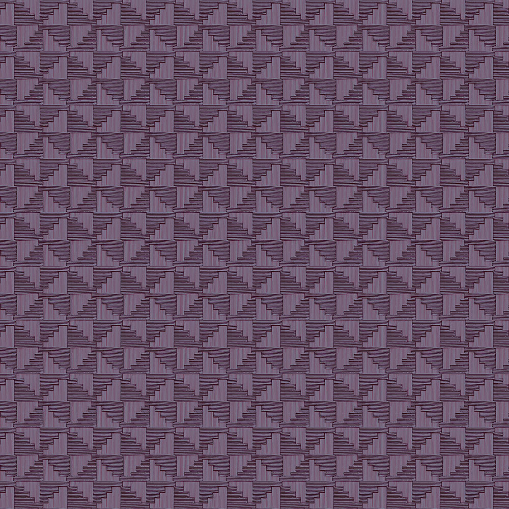 Blau-lila geometrische Retro-Tapete, 333656, Revive, Eijffinger