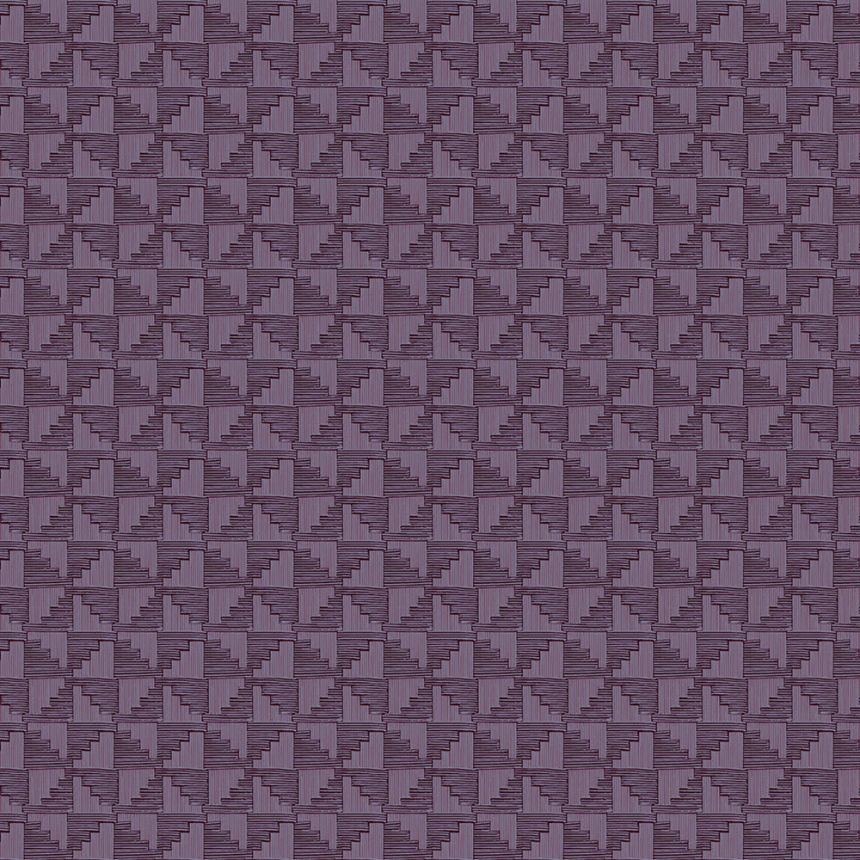 Blau-lila geometrische Retro-Tapete, 333656, Revive, Eijffinger