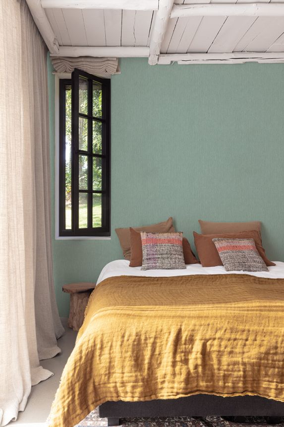 Tapete in türkisfarbener Holzstruktur, PH1106, Perfect Harmony, Grandeco