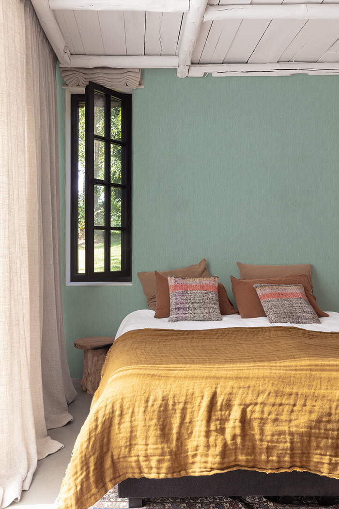 Tapete in türkisfarbener Holzstruktur, PH1106, Perfect Harmony, Grandeco