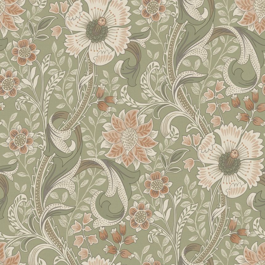 Vliestapete, grün, Blumen, PH3107, Perfect Harmony, Grandeco