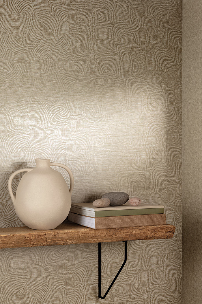 Geometrische Vliestapete, grau-braun, PH3305, Perfect Harmony, Grandeco