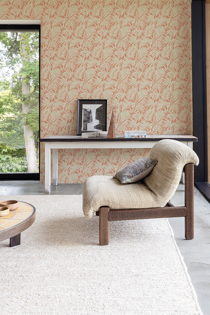 Vliestapete, Ziegelrot, Blätter, PH3415, Perfect Harmony, Grandeco