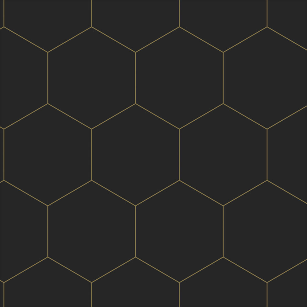 Geometrische Vliestapete, schwarz-gold, 139313, Bloom, Esta Home