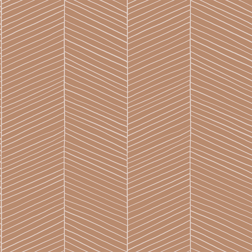 Geometrische Vliestapete, braun, 139357, Bloom, Esta Home