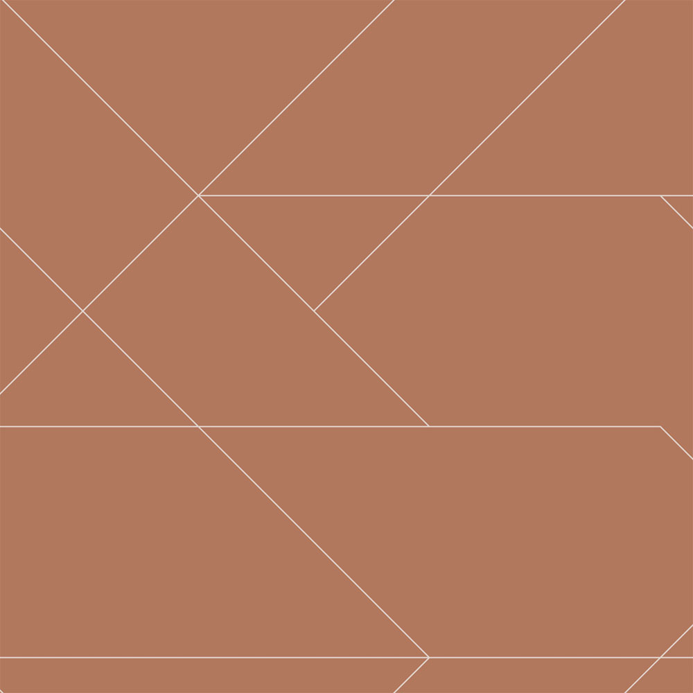 Geometrische Vliestapete, braun, 139373, Bloom, Esta Home