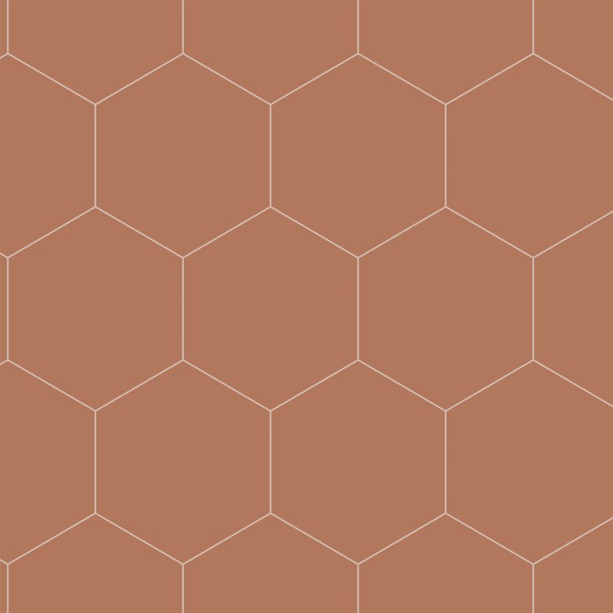 Geometrische Vliestapete, braun, 139376 Bloom, Esta Home