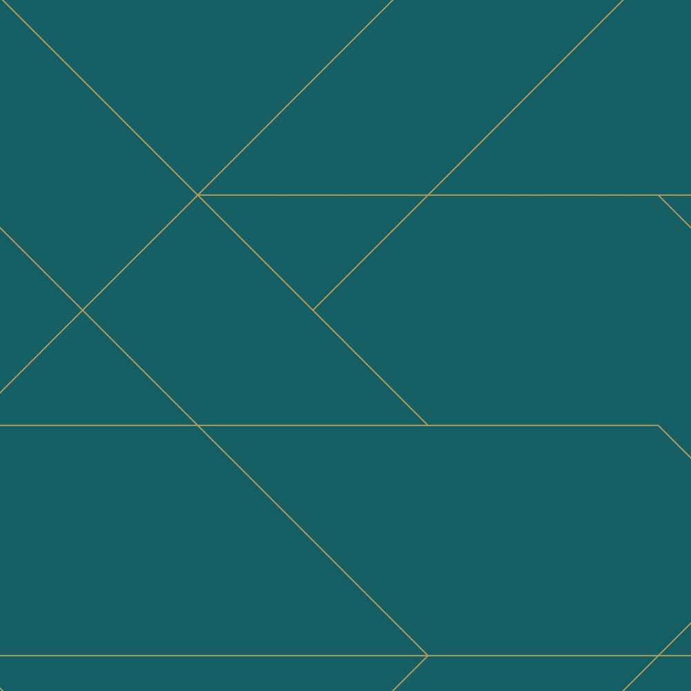 Geometrische Vliestapete, türkis, 139454, Bloom, Esta Home