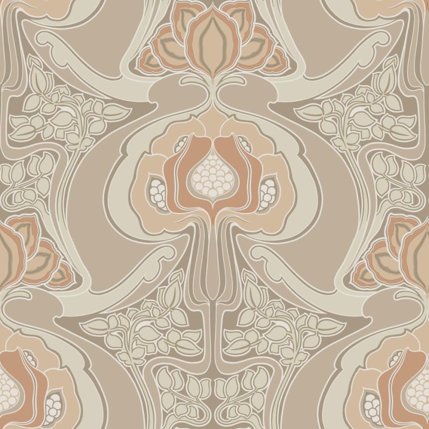 Florale Vliestapete, beige, 139569, Bloom, Esta Home