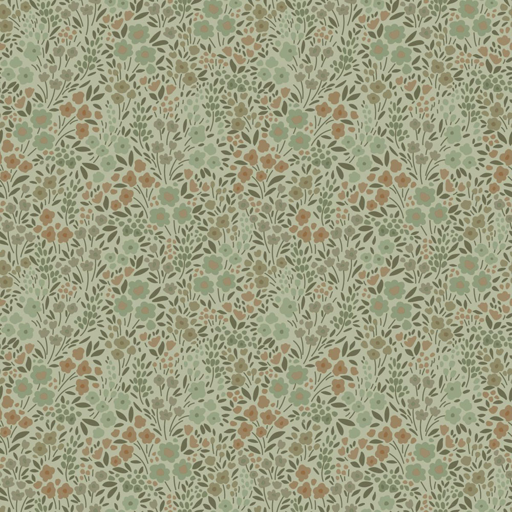 Florale Vliestapete, grün, 139699, Bloom, Esta Home