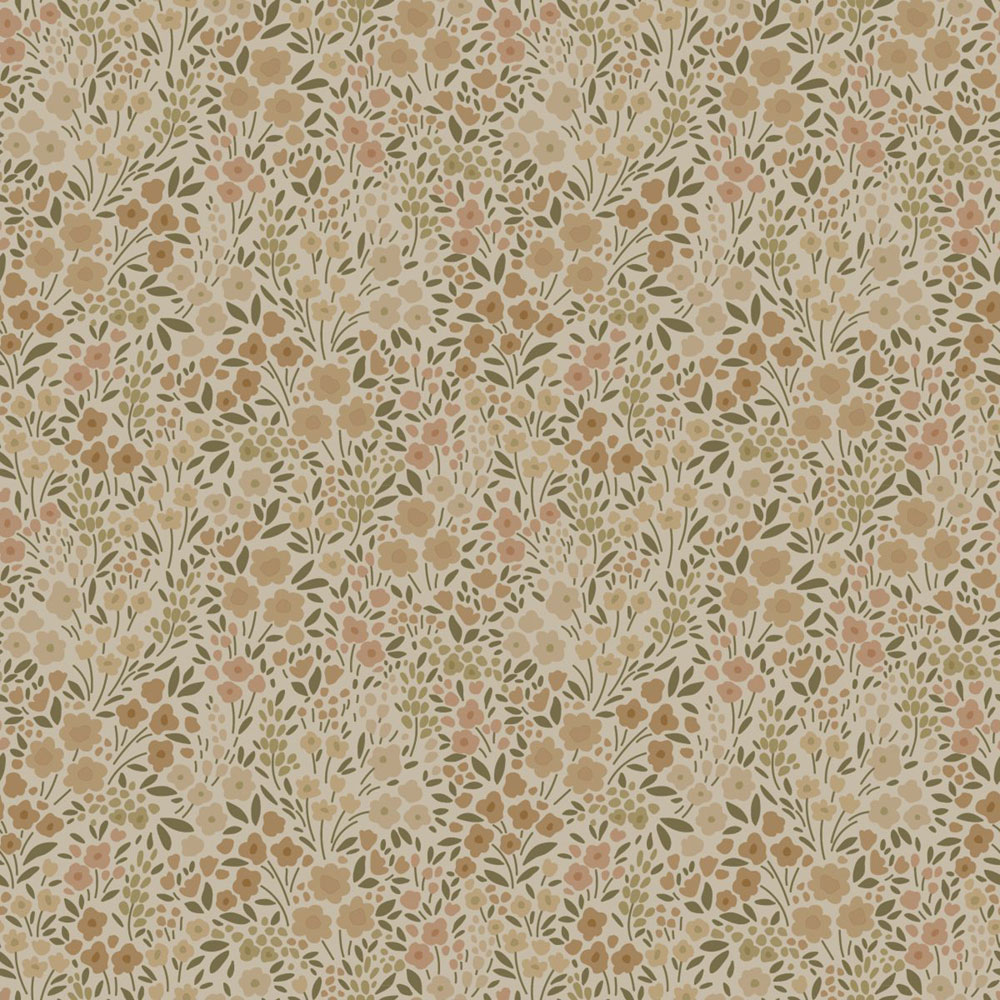 Florale Vliestapete, beige, 139701, Bloom, Esta Home
