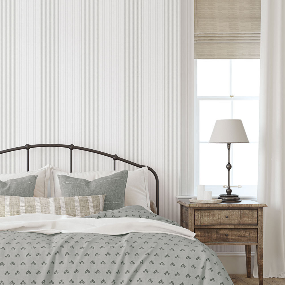 Vliestapete, grau, Streifen,  9811-3, Essential Stripes, ICH Wallcoverings