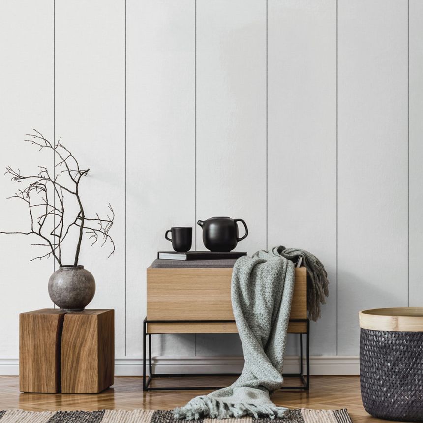 Vliestapete, schwarz, Streifen,  9812-3, Essential Stripes, ICH Wallcoverings