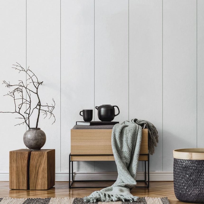 Vliestapete, grün, Streifen,  9812-4, Essential Stripes, ICH Wallcoveri