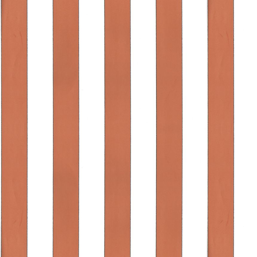 Vliestapete, orange-weiß, Streifen,  5060-3, Essential Stripes, ICH Wallcoverings