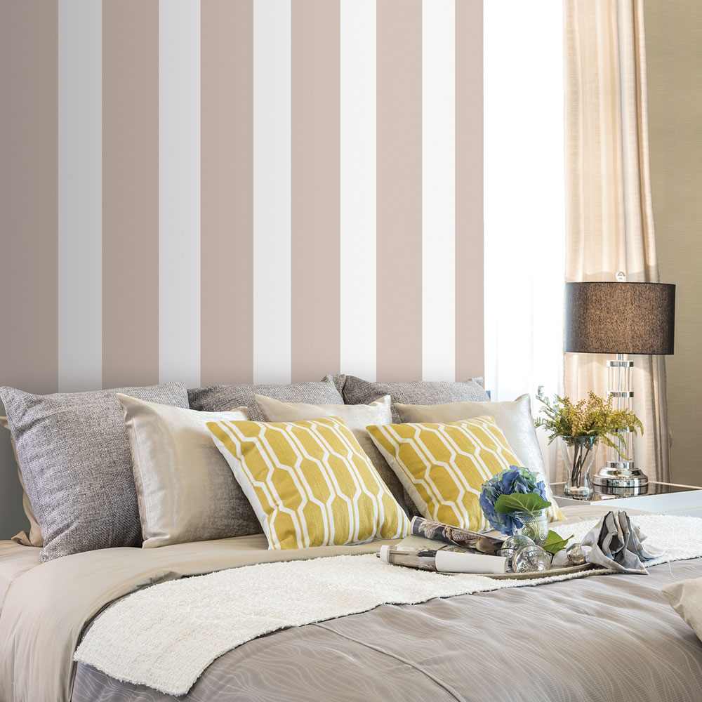 Vliestapete, beige, Streifen,  5062-1, Essential Stripes, ICH Wallcoverings
