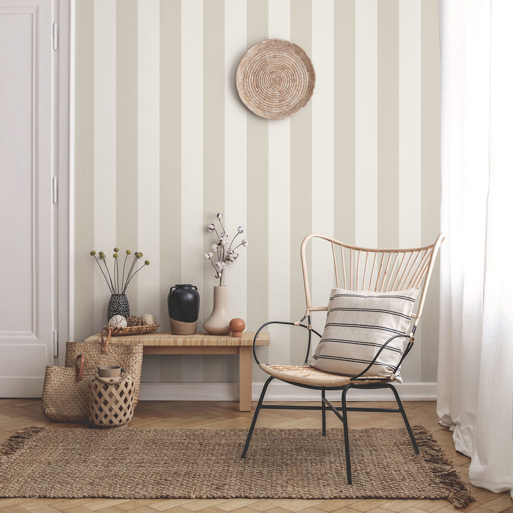 Vliestapete, grau, Streifen,  9814-3, Essential Stripes, ICH Wallcoverings